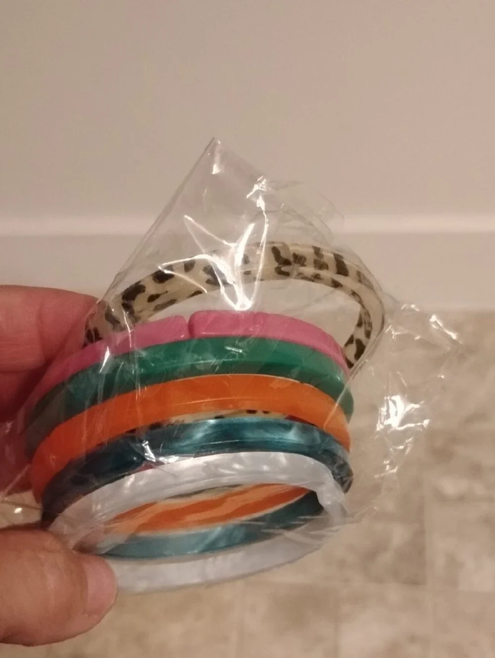 Stackable Bangle Bracelets - Pink, Green, Orange, Teal, White, Leopard